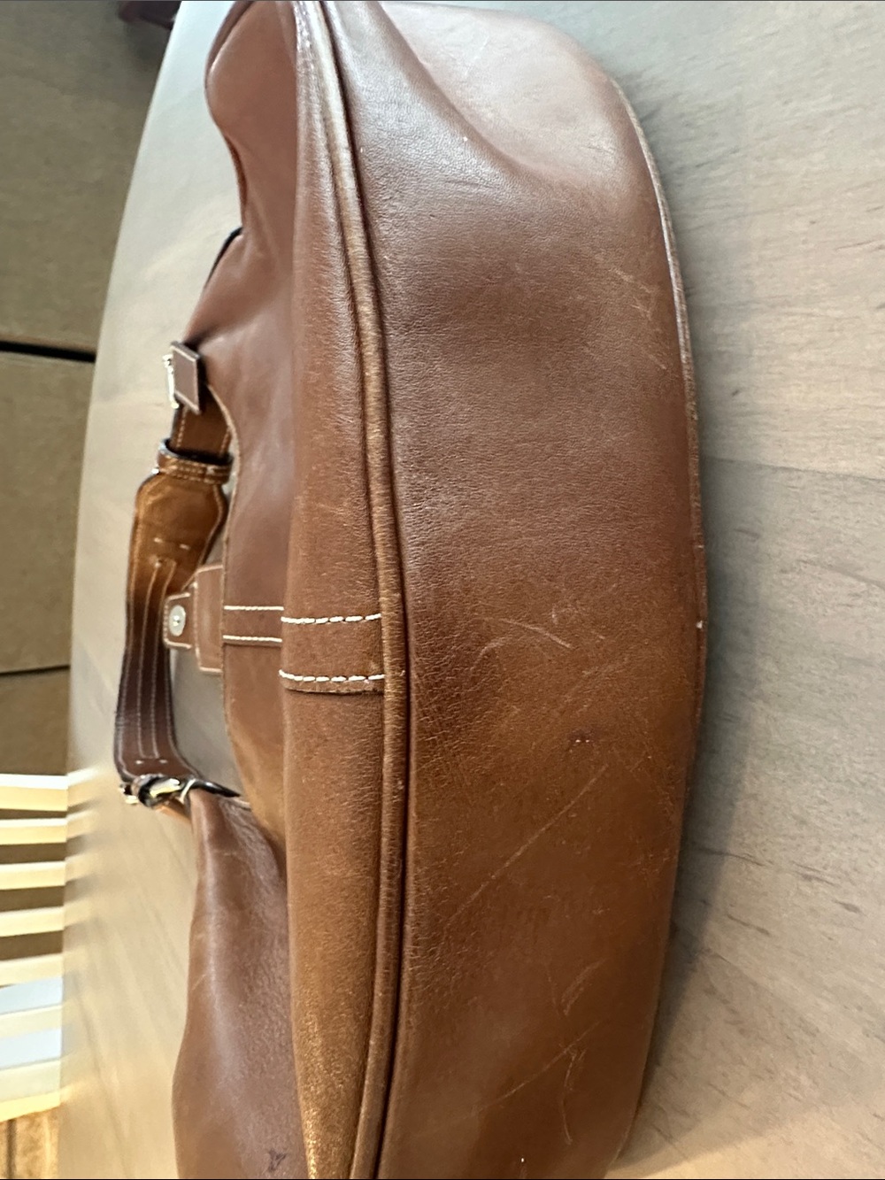Coach Leather Hobo Shoulder Bag - Brown - Picture 10 of 10